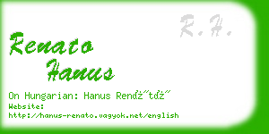 renato hanus business card